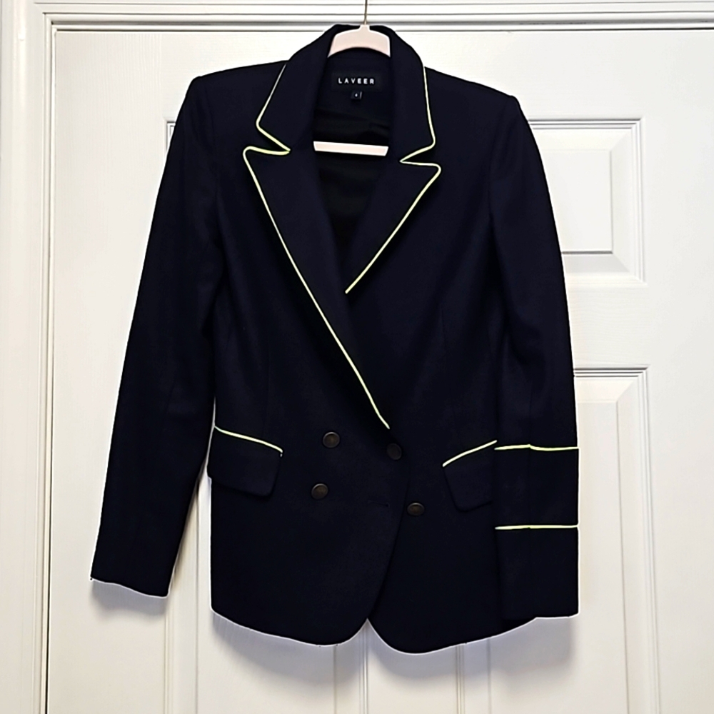 Laveer Wool with Neon Piping Blazer